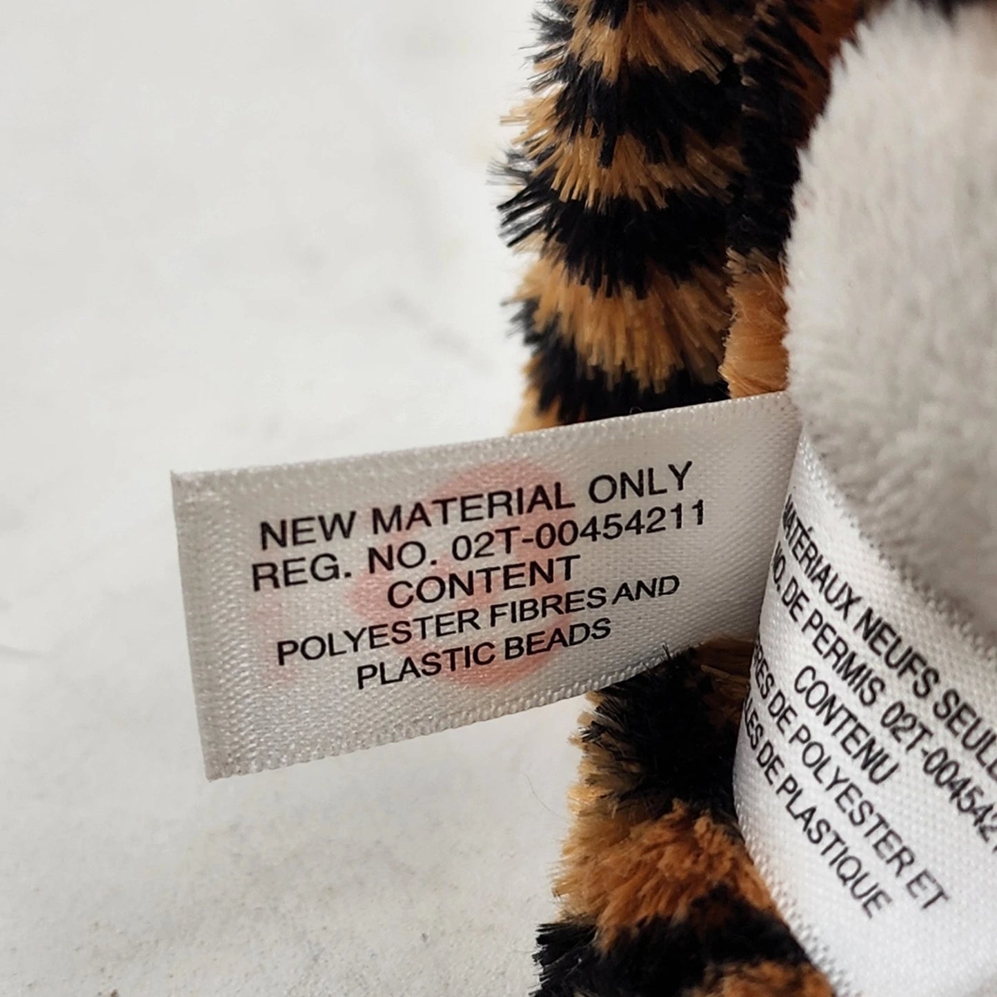 Ty Beanie Babies Stripers 2011 Tabby Cat Plush Orange Tiger Stripes 6" Polyester