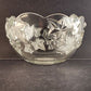 Mikasa Parisian Ivy Crystal Glass Serving Bowl Clear w Frosted Leaves 8¾" S5199