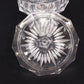 Heavy Glass Thumbprint Candy Dish Compote w Lid Silver Metal Base 7" Vintage