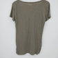 Calvin Klein Performance Quick Dry Rhinestone V-Neck T-Shirt Women's Medium