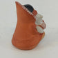 Vintage Alaska Cabin Crafts Clay Figurine Eskimo Boy Seal