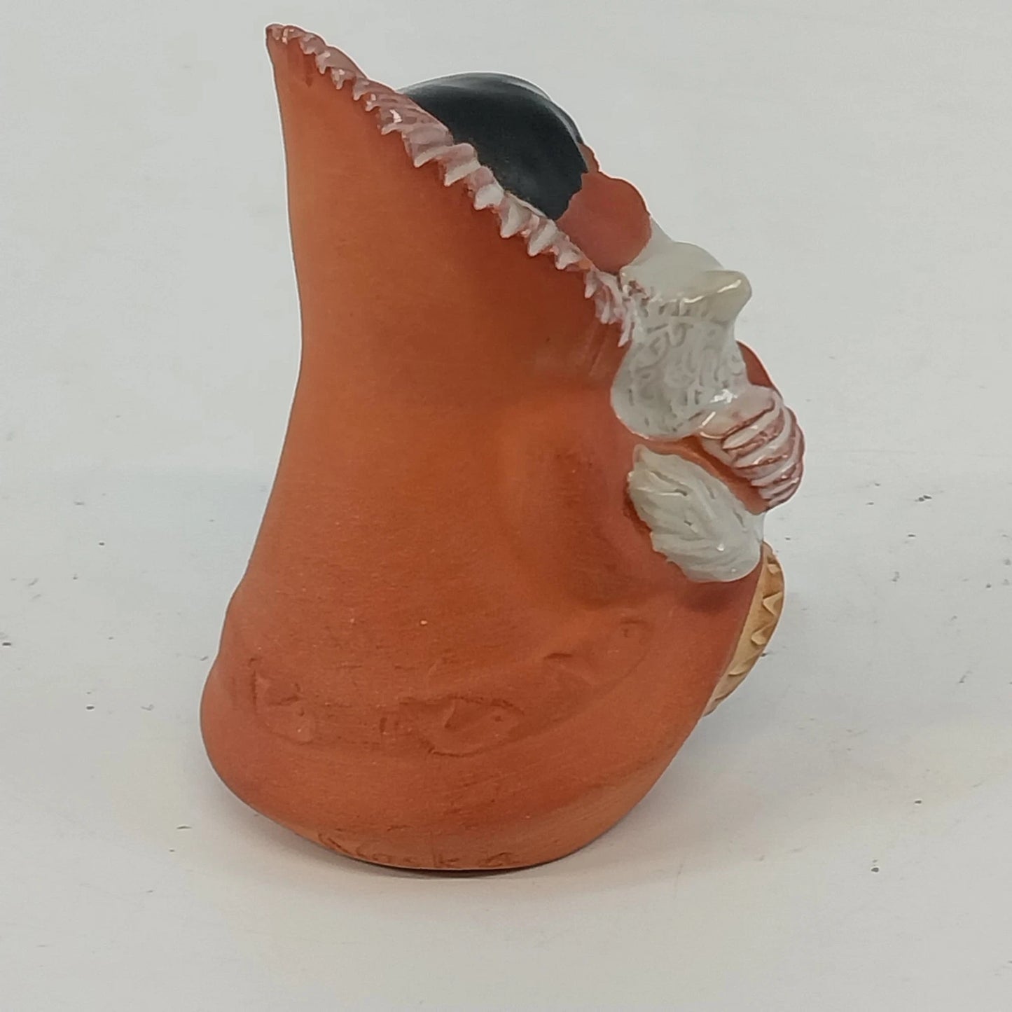Vintage Alaska Cabin Crafts Clay Figurine Eskimo Boy Seal