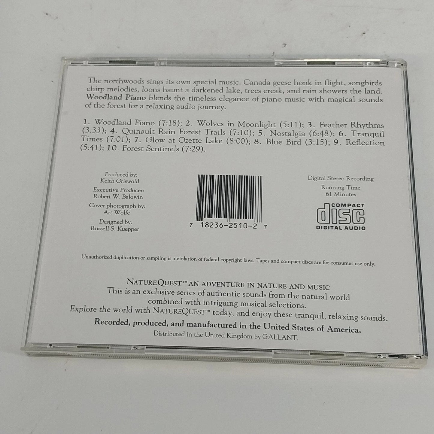 NatureQuest Woodland Piano & Piano By The Sea 2 CD Lot Relaxation Nature Sounds