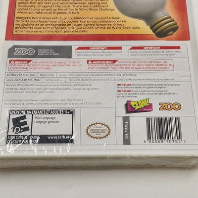 Wii Margot's Word Brain 6 Challenging Word Games Nintendo Complete w Manual 2008