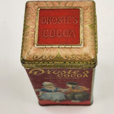 Droste's Haarlem Holland Dutch Process Cocoa Empty Original Tin Vintage 1940's