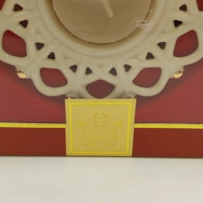 Candle Holder Lenox Holidays Snow Light Shimmer Votive Tealight Snowflake 4” NIB