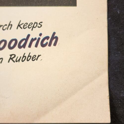 B F Goodrich Tire Rides Your Car on a Velvet Pillow 1948 Life Original Print Ad
