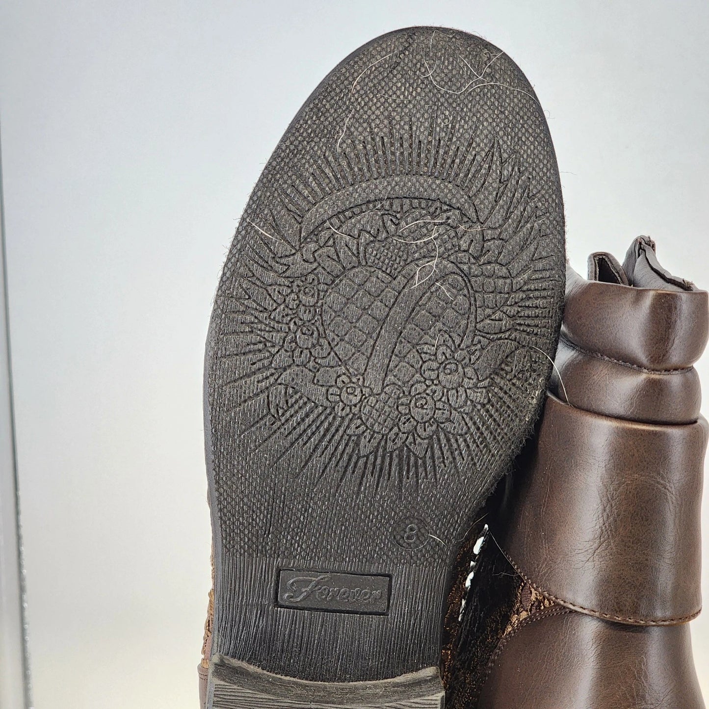 Forever Link Sevilla-66 Combat Boots Women Size 8 Brown NWT