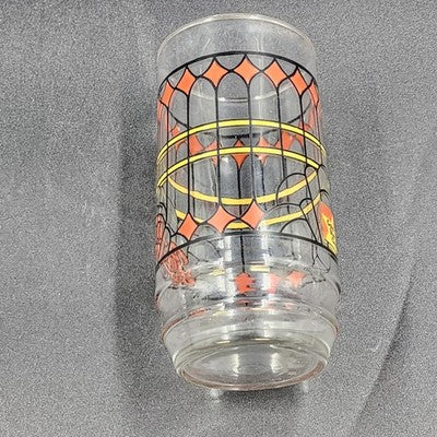 Gold Star Chili Pepsi Cola Clear Drinking Glass 6" Tiffany Style Vtg Advertising