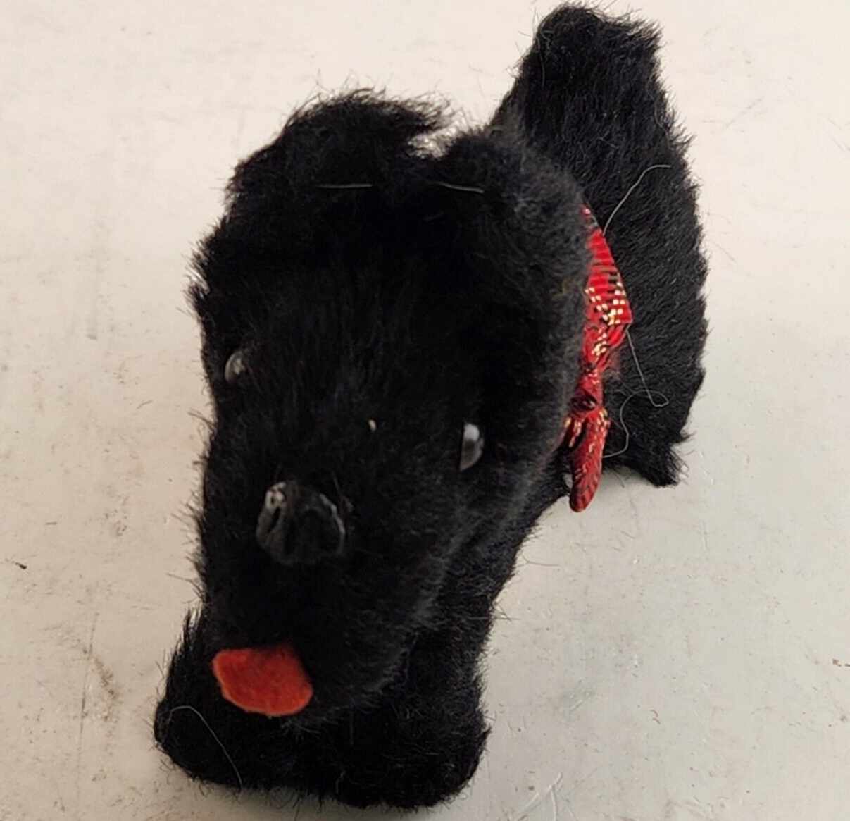 Plush Scottie Dog Scottish Terrier Hard Stuff Vintage Small 4" Toy 1970s Mini