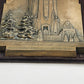Bronze Plaque Charity Crucifixion Tower on Wood 1956 Shrine of the Little Flower