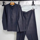 Hot Cotton Petite Tracksuit Set Black Zip Top Medium Pants Small Cotton Spandex