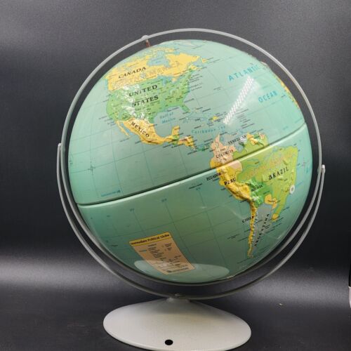 Nystrom 16" Intermediate Political Classroom Globe 38-476 Double Axis Pedestal