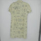 John Paul Richard Linen Shirt Dress Green Floral Button Front Medium