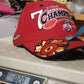 Ohio State Buckeyes 7 Time National Champions Red Cap Hook Loop Adjustable Hat