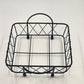 2 Casserole Serving Carriers Black Metal Wire Nesting with Handles 8.75" & 8"