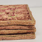 Raffia Ratan Sunburst Placemats Set 4 Boho Woven Orange Red Yellow Table Decor 17.5"
