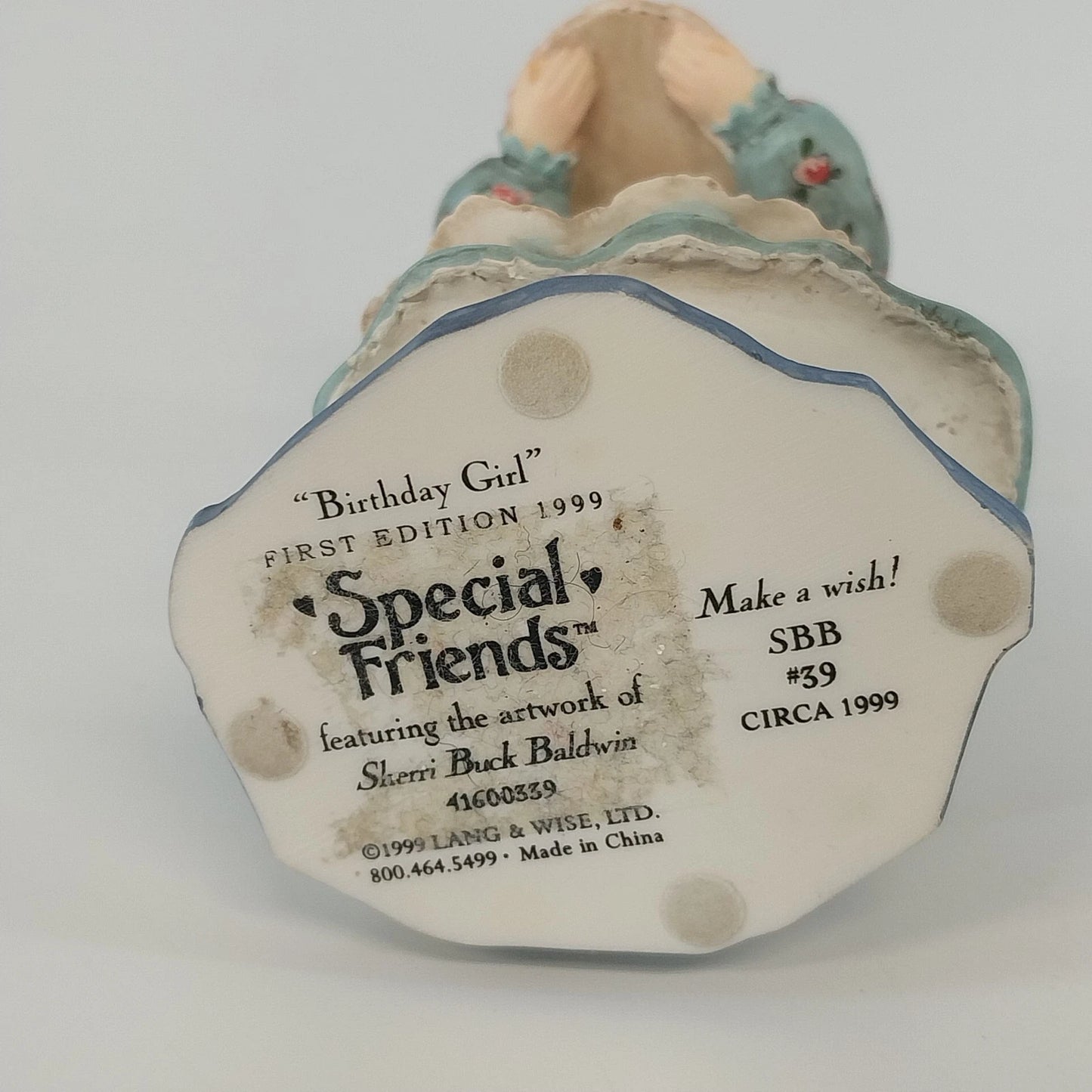 Special Friends Birthday Girl Figurine 1999 1st Edition Sherri Buck Baldwin #39
