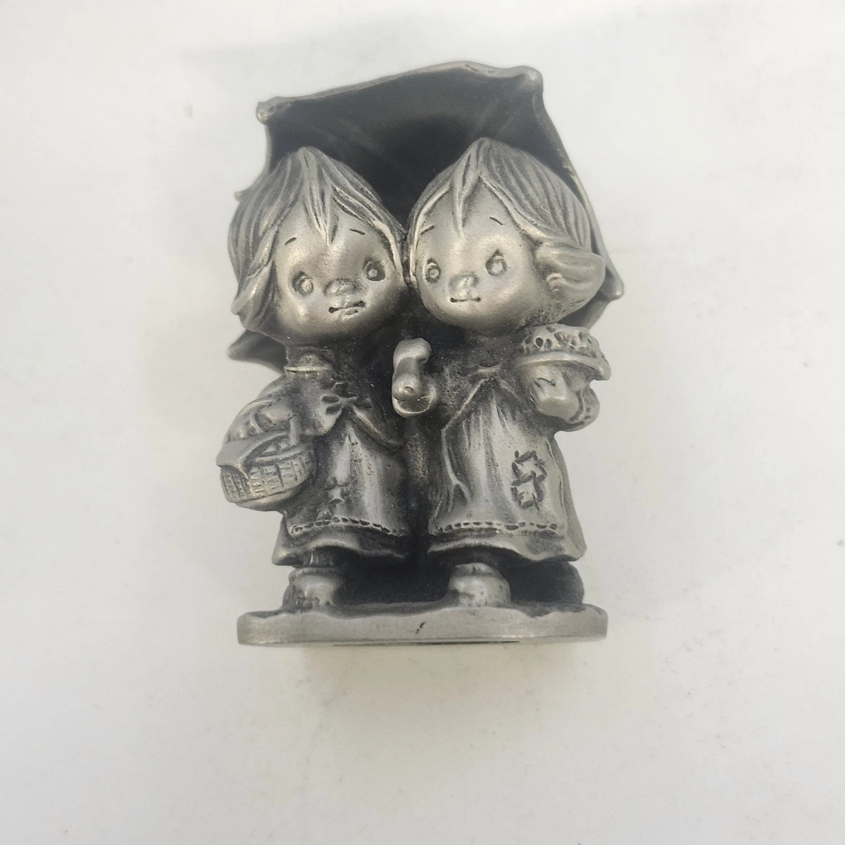Hallmark Little Gallery Betsey Clark Kids Umbrella Fine Pewter Figurine 1977 Vtg