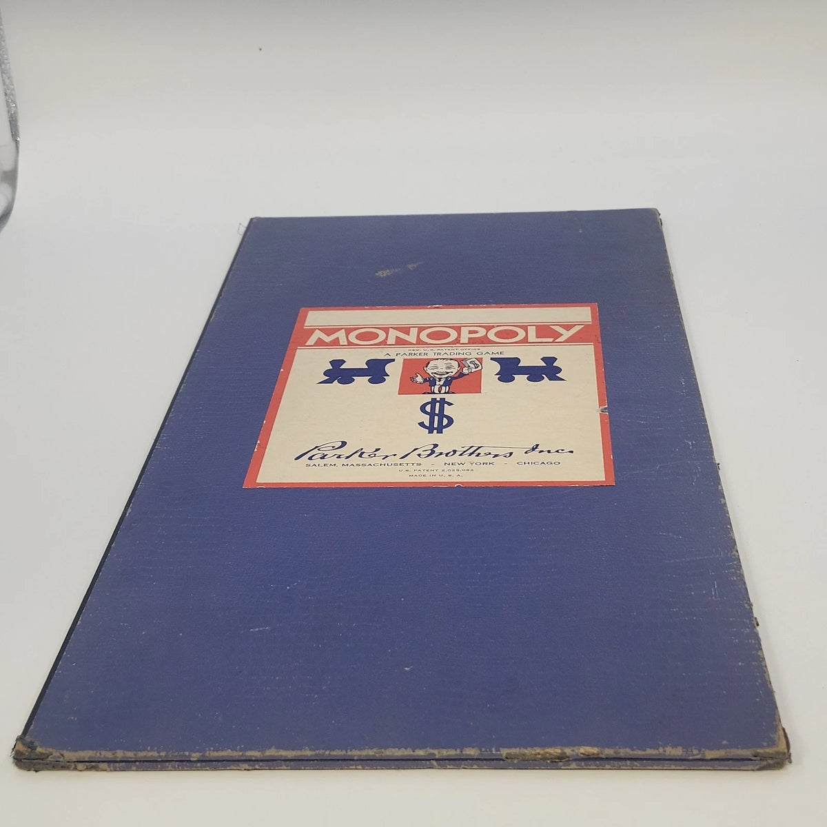 Parker Brothers Monopoly Game Board Bi-Fold Early Ed 1938 Salem Mass Chicago NY