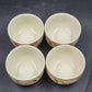 4 Autumn Leaf Radiance Custard Bowls 7 oz Hall's Superior Jewel Tea MCM Vintage