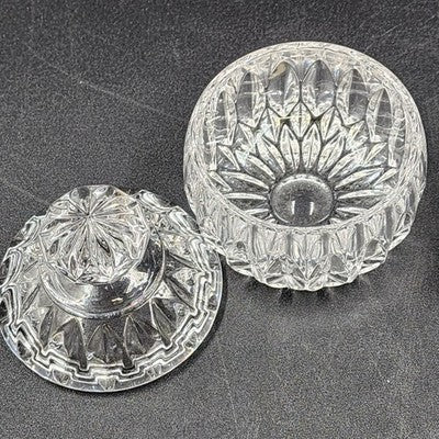 Gorham Crystal Althea Creamer & Sugar Bowl Set Elegant Cut Glass Vintage 1960s
