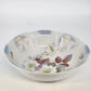 German Transferware Serving Bowl Roses Floral Scalloped Beaded Rim 10.5" Antique
