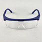 Gateway Strobe Safety Glasses Lightweight Telescoping Temples Side Shields Z87.1 (Blue Frame, Clear Anti Fog Lens)