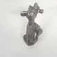 Kelly Waters Pewter Cartoon Dog 3" Seated Puppy Raised Paw Bone Animal Figurine