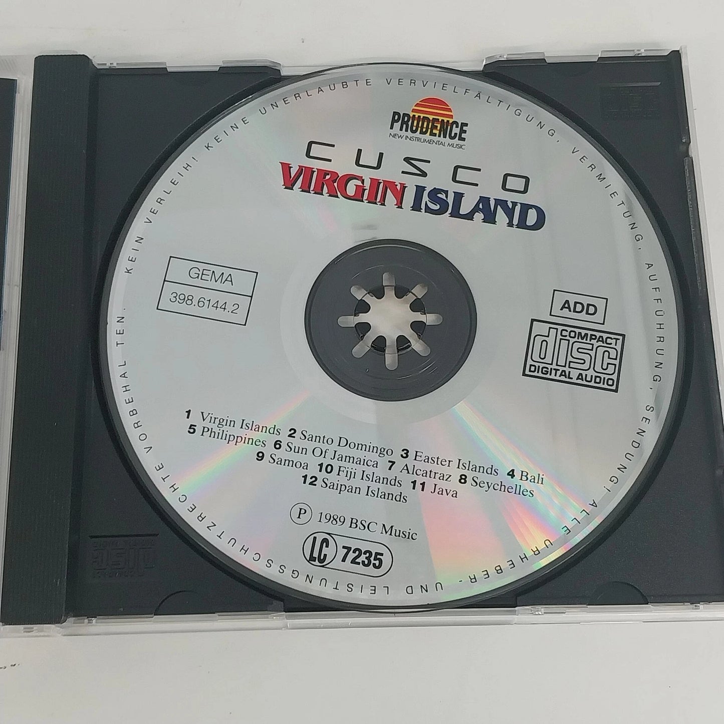 Cusco Virgin Island CD 1989 Prudence New Age Ambient Instrumental Music