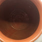 Hungarian Artmark Vase Hand Painted Floral Ceramic Brown Glaze Interior 10"x9"