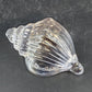 Clear Art Glass Conch Shell Paperweight Hand Blown Nautical Murano Style Decor
