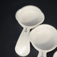 Tupperware 5 Measuring Cups Set 3479C-3483C White Curved Handles 1/4 to 3/4 Cup