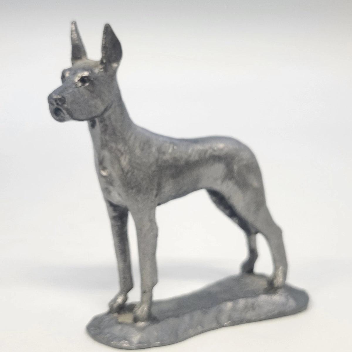 Ricker Bartlett Great Dane Pewter Figurine 3.75" Handcrafted USA 1975 Vintage