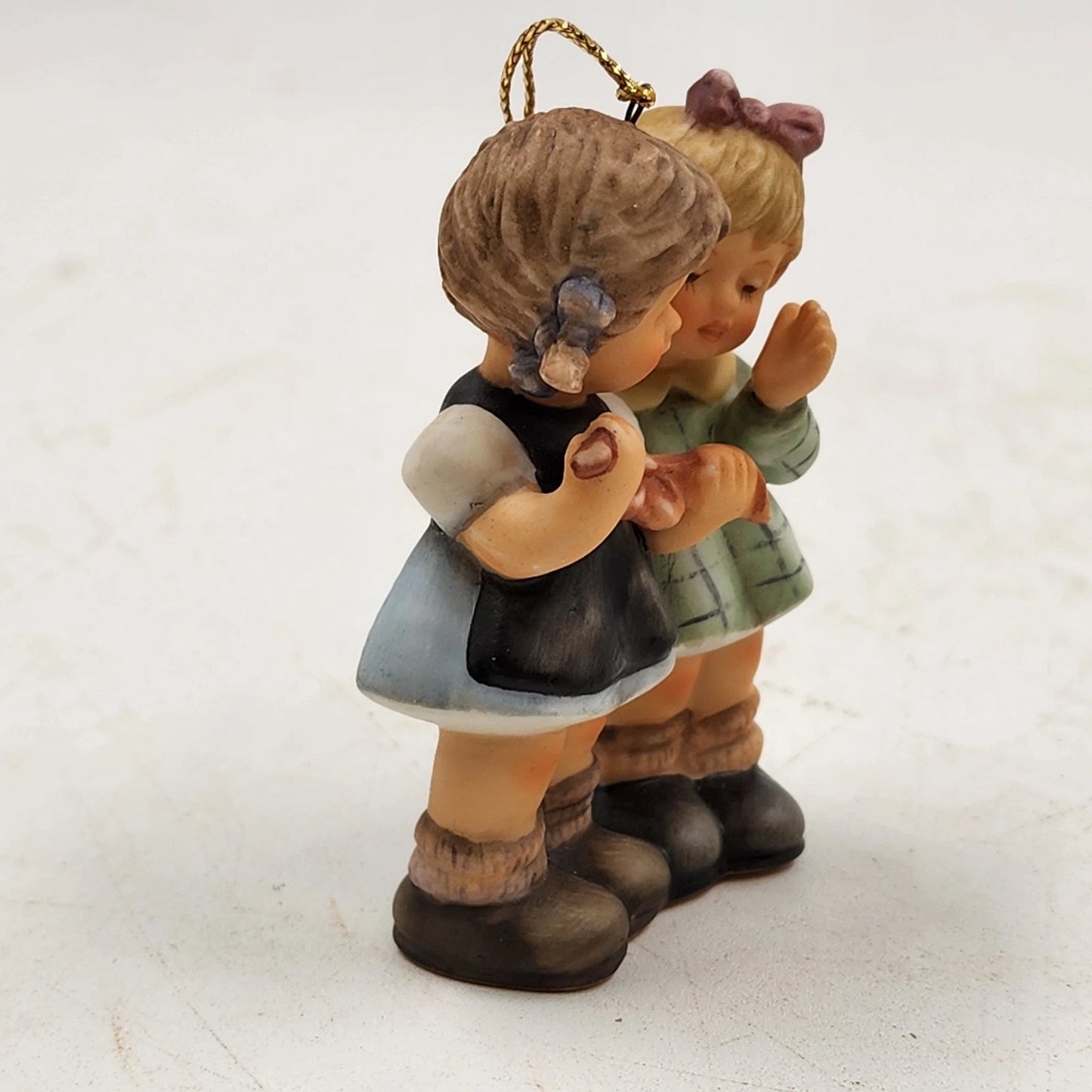 Berta Hummel CHRISTMAS WHISPERS Holiday Ornament Goebel Porcelain Girls