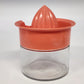 Gemco Citrus Juicer Orange Plastic Reamer Clear Glass Jar USA Manual Squeezer