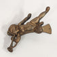 Angel Cherub Door Knocker Blowing Horn in Solid Cast English Brass Antique 6"