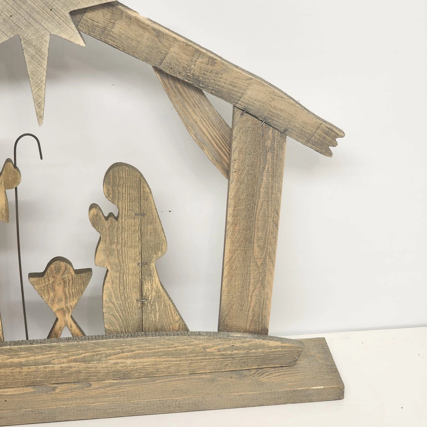 Hobby Lobby Wood Nativity Silhouette Rustic Christmas Decor 24x21