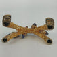 Metal Enamel Crystal Parrot Pen & Business Card Holder Bird on Branch Desk Decor