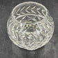 24% Lead Crystal Bowl Vase Hand Cut Clear Round 3.25" Footed Poland