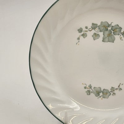 Corelle Callaway Floral Green Ivy Salad Plate Corning Ware Swirl Edge 7.25" USA