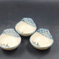 3 Japanese Ceramic Tonsui Bowls Blue Floral Hand Painted Porcelain Nabe Hot Pot
