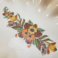 Vintage Ruffled Edge Ceramic Bowl 12 Inch Autumn Floral