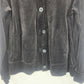 White Stag Women’s XL 16-18 Black Velour Jacket Button Front Wide Collar