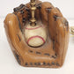 Chalk Table Lamp Brown Glove with Baseball 12" Vintage Sports 1970's No Shade