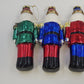 Blown Glass Nutcracker Soldier Christmas Ornaments 4 Piece 7.5" Hand Painted Vtg