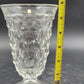 6 Fostoria American Clear Ice Tea Glasses Cubist Design Footed Pedestal Vintage
