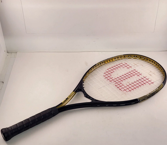 Wilson Tennis Racket Fusion XL Black Red Stop Shock Sleeves L3 4-3/8 Black Grip