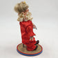 Tommy The Clown 11 Inch Porcelain Doll Blonde Hair with Ceramic Stand
