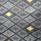 Long Blue Upholstery Table Runner 112x18 Heavy Fabric Tan Pattern